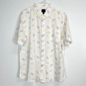 NEW 14th & Union Shirt Mens Size XL Citrus Short Sleeve Shirt Button Up NWOT